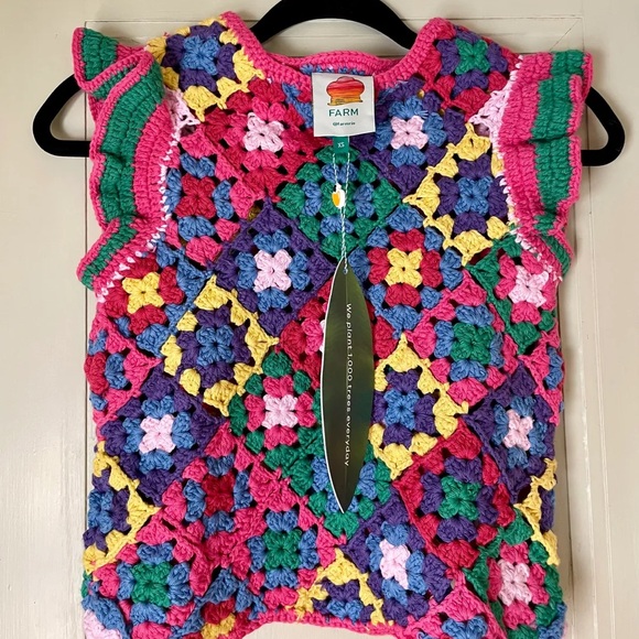 FARM Rio Crochet Square Vest - Picture 3 of 5